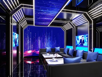 现代KTV包房3D模型下载